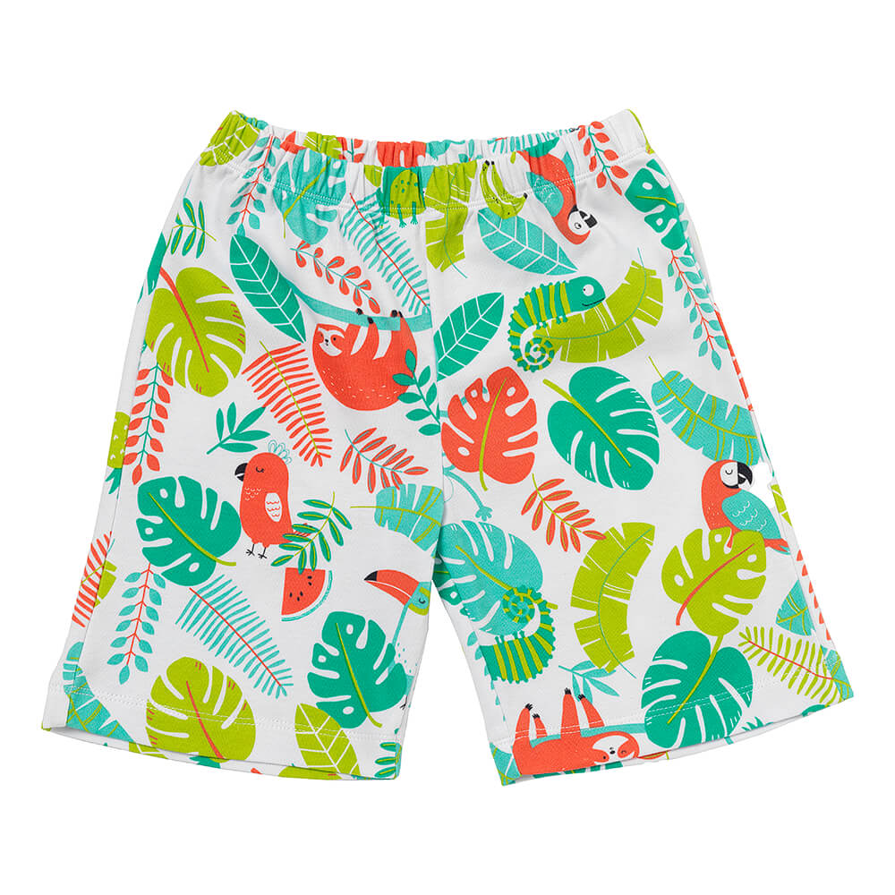 Pijama corto de niño de algódon orgánico_Tropical_parte superior_445