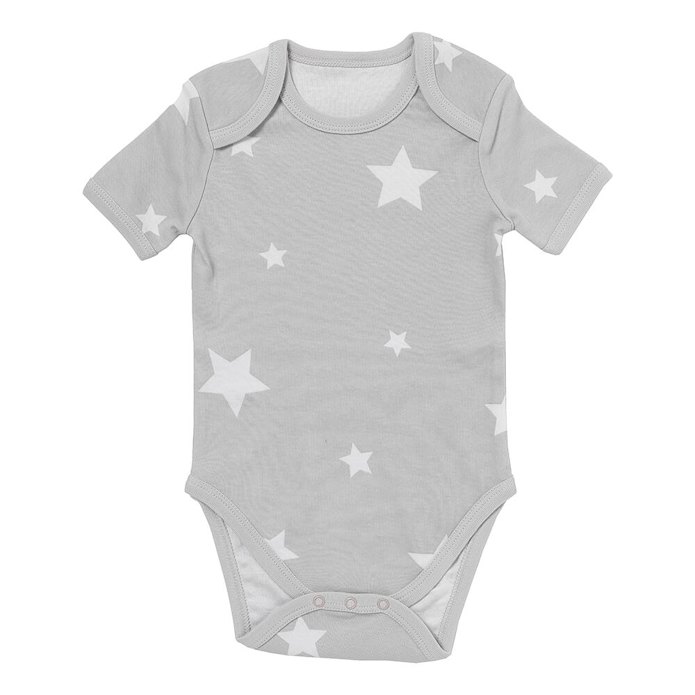 Pack de 5 bodies para bebé manga corta de algodón orgánico_Estrellas grises_2_430
