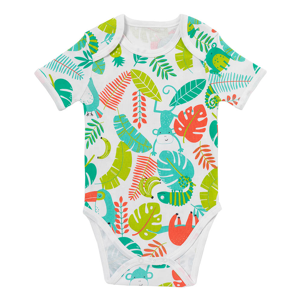 Pack de 5 bodies para bebé manga corta de algodón orgánico_Tropical_2_430