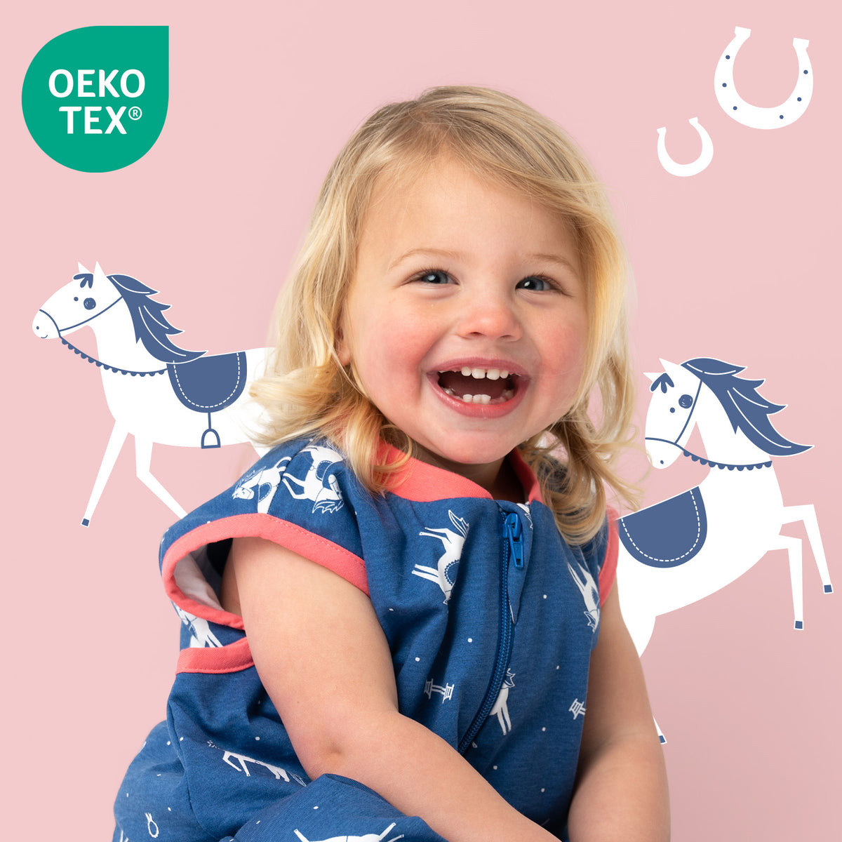 Saco de dormir para bebé 1.0 TOG_Caballos_OEKOTEX_420