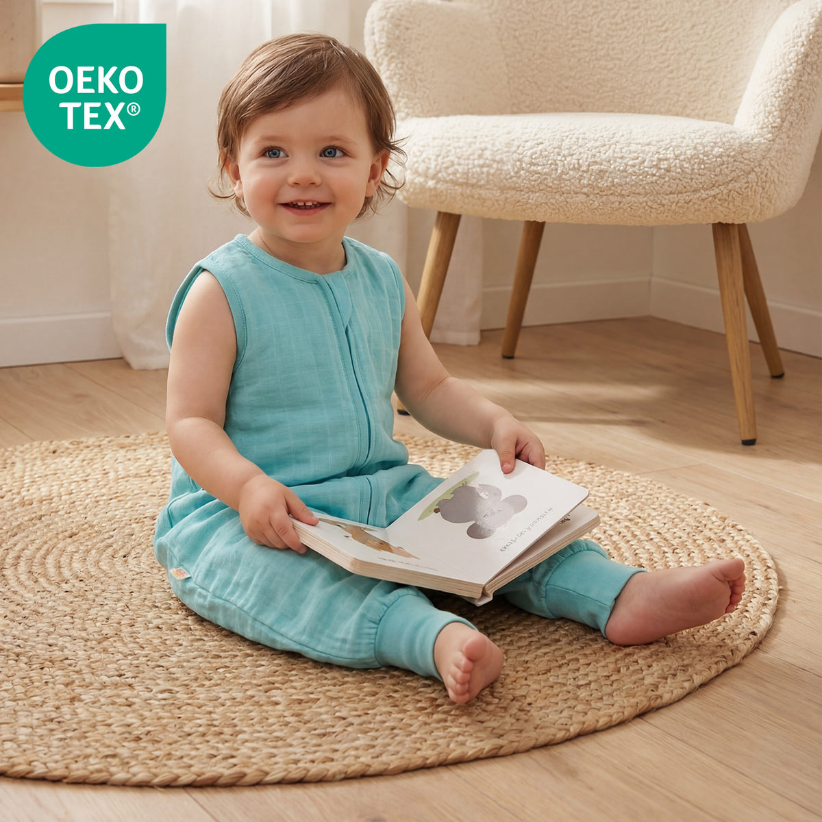 Saco de dormir con pies de muselina 0.5 Tog_Agua_2_422
