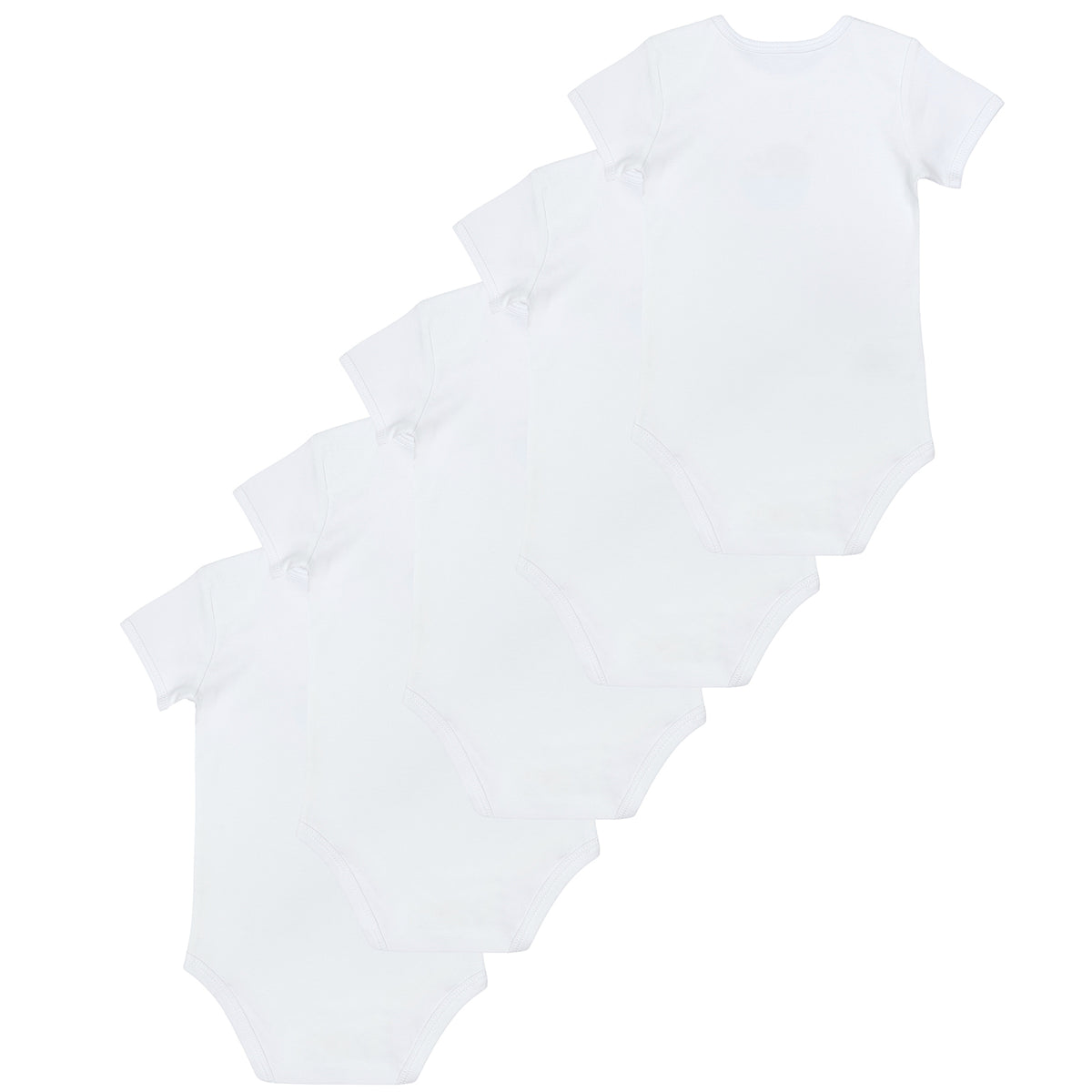 Pack de 5 bodies para bebé manga corta de algodón orgánico_Blanco_6_430