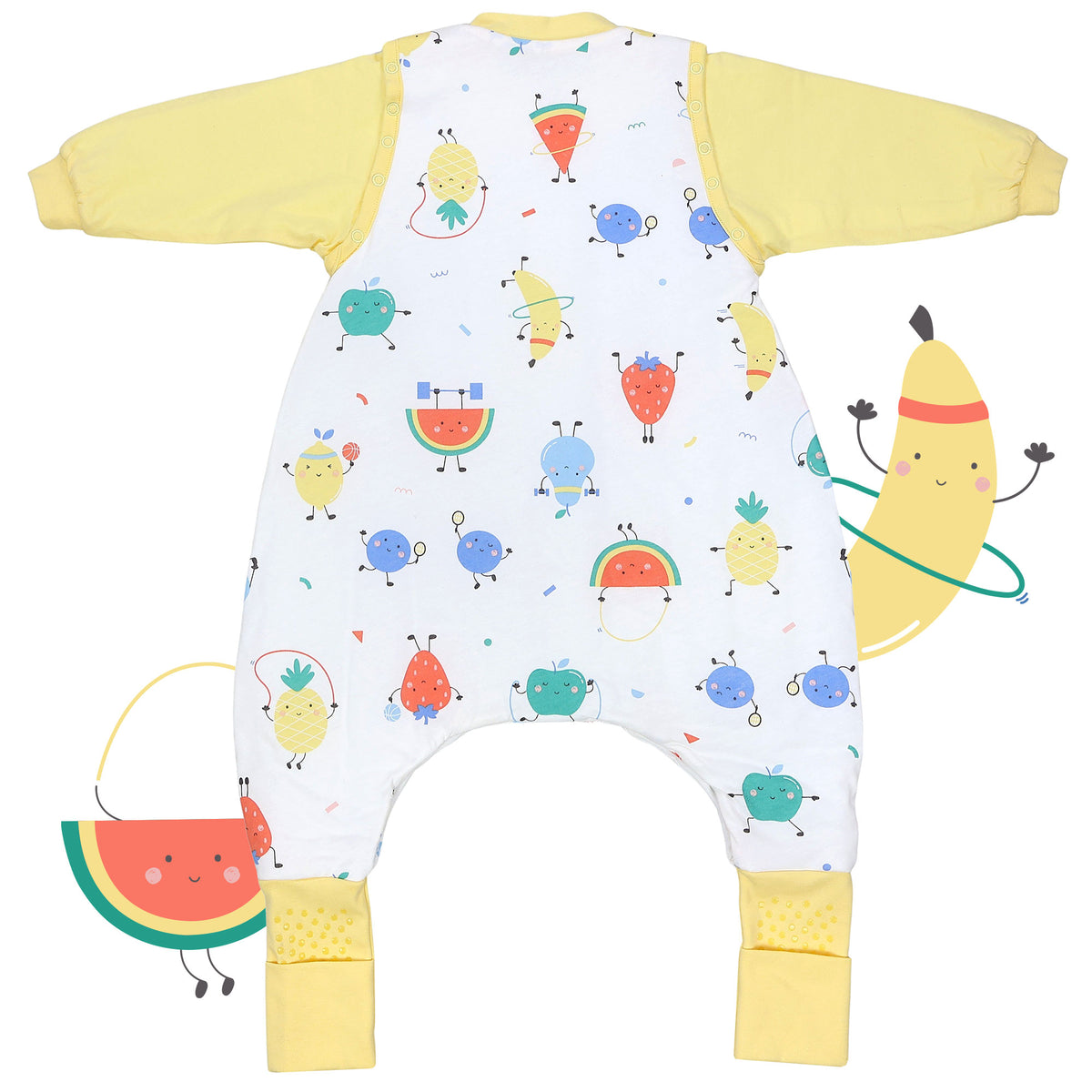 Saco de dormir con pies y suelas antideslizantes 2.5 TOG_Frutas en Forma_parte trasera_461