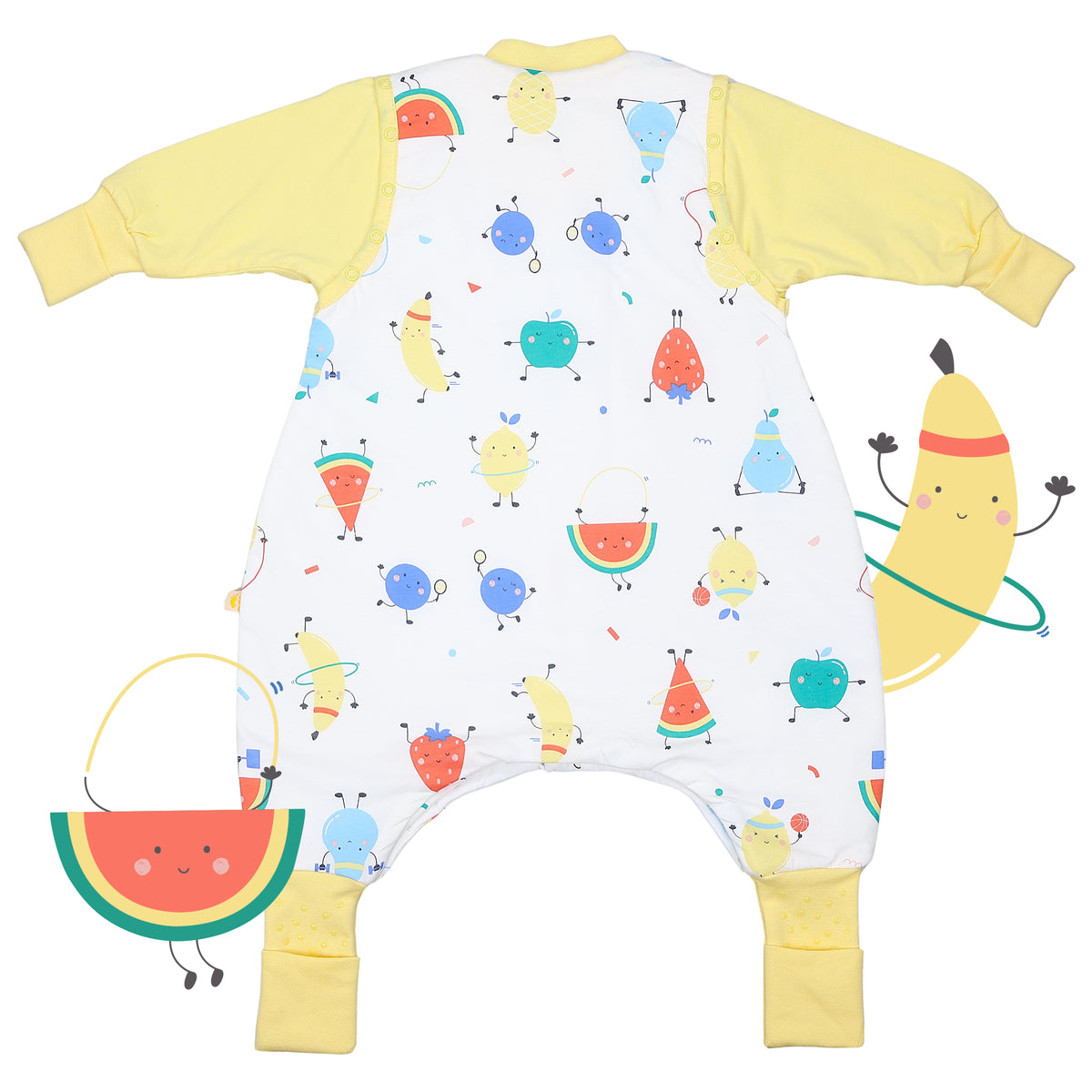 Saco de dormir con pies y suelas antideslizantes 2.5 TOG_Frutas en Forma_parte trasera_461