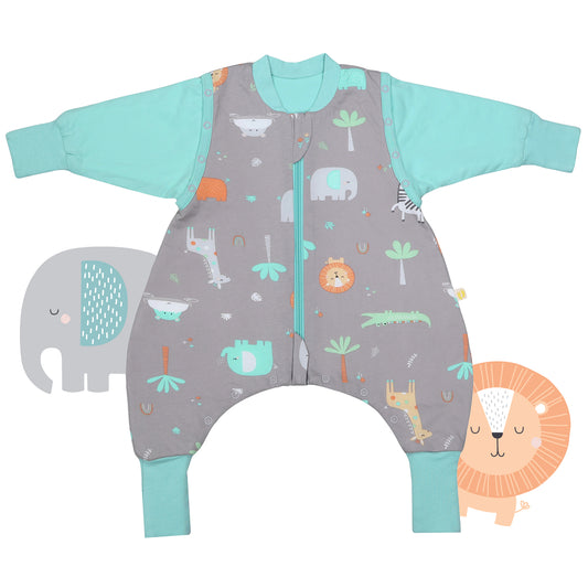 Saco de dormir con pies y suelas antideslizantes, 2.5 TOG