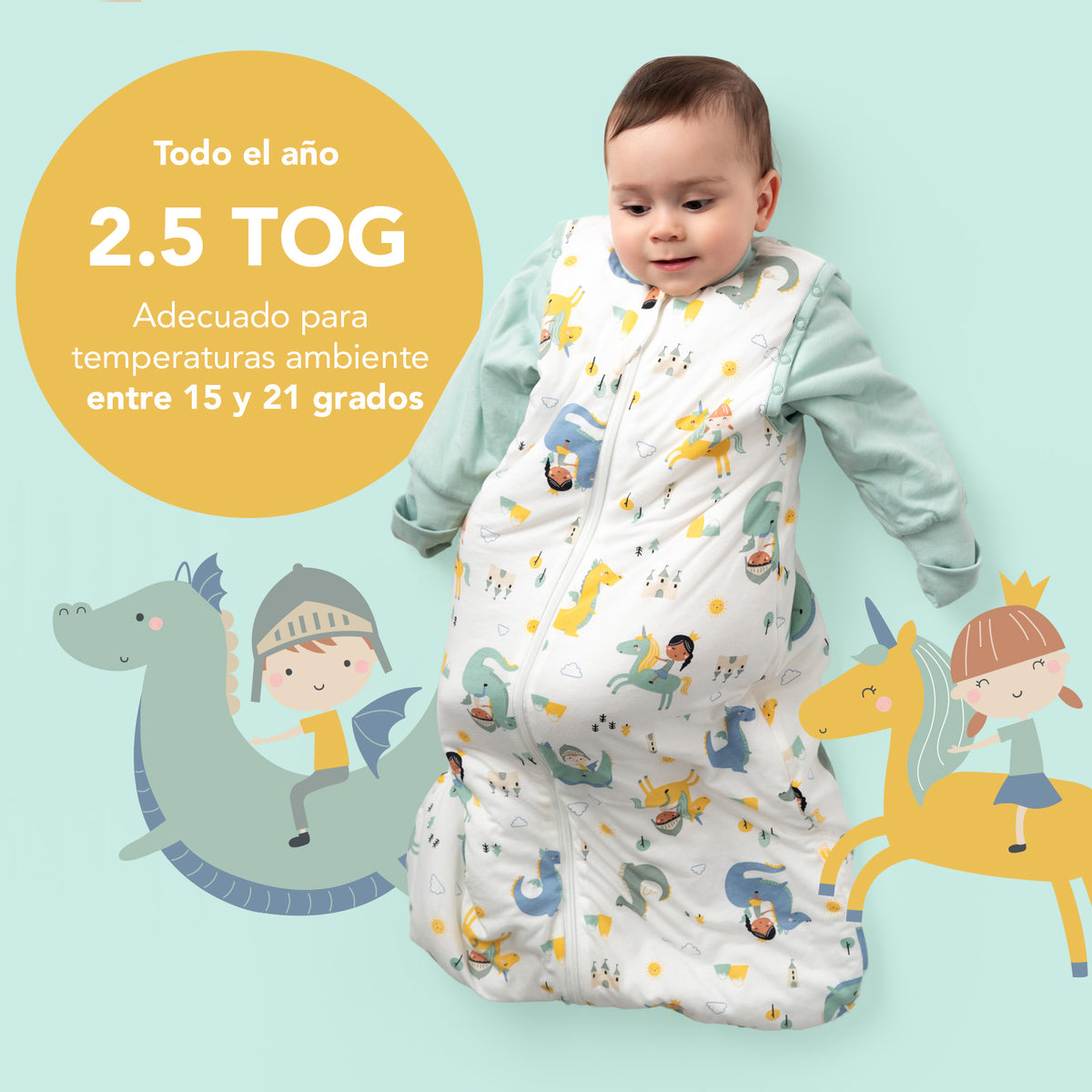 Saco de dormir para bebé 2.5 TOG_Fantasia_TOG_465