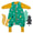 Saco de dormir con pies y suelas antideslizantes de algódon orgánico 3.5 TOG_Animales del bosque_parte frontal_469