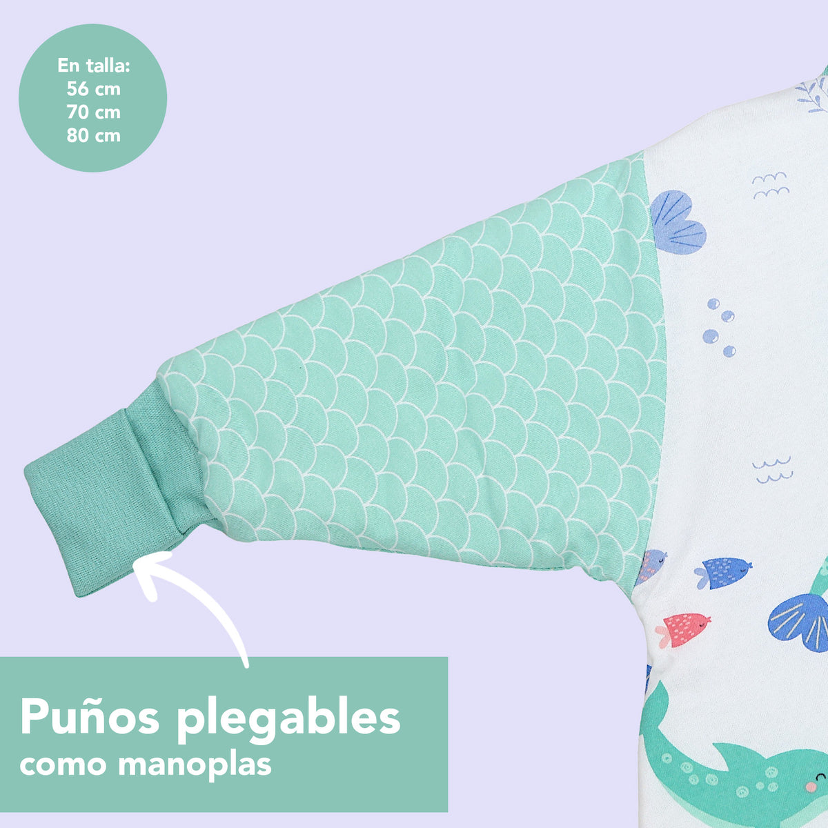 Saco de dormir para bebé 3.5 TOG_Sirena_puños_471