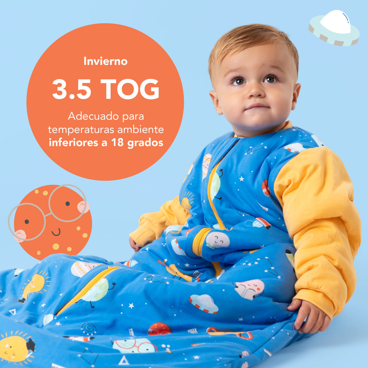 Saco de dormir para bebé 3.5 TOG_Space_TOG_471
