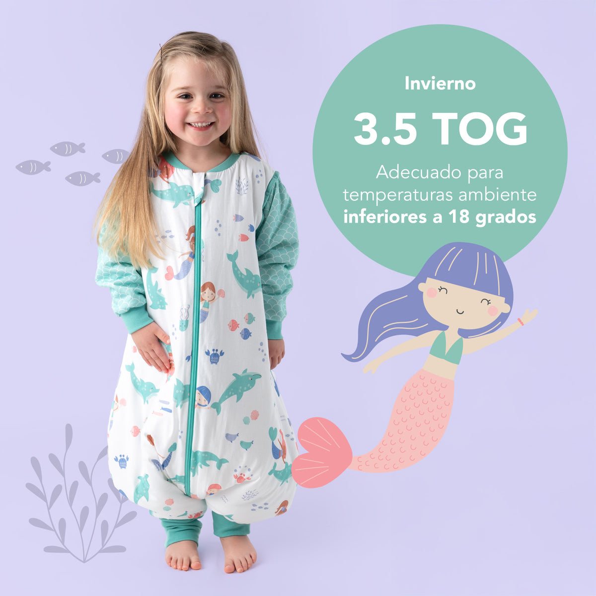 Saco de dormir con pies y suelas antideslizantes 3.5 TOG_Sirena_TOG_468