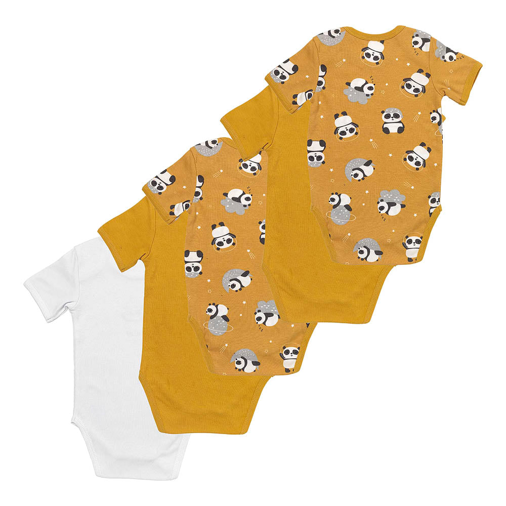 Pack de 5 bodies para bebé manga corta de algodón orgánico_Panda_6_430