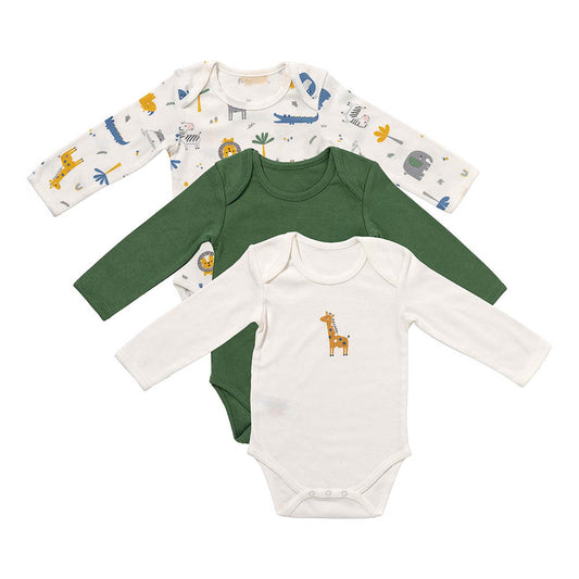Pack de 3 bodies para bebé manga larga de algódon orgánico_Jungla_1_434