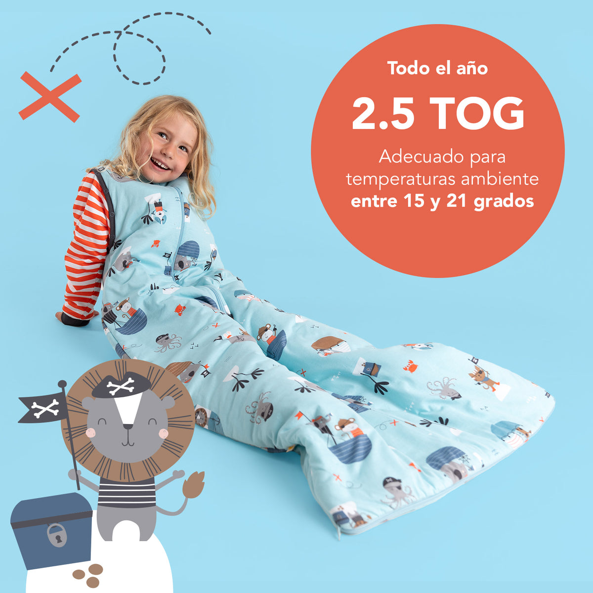 Saco de dormir para bebé 2.5 TOG_Pirata_TOG_465