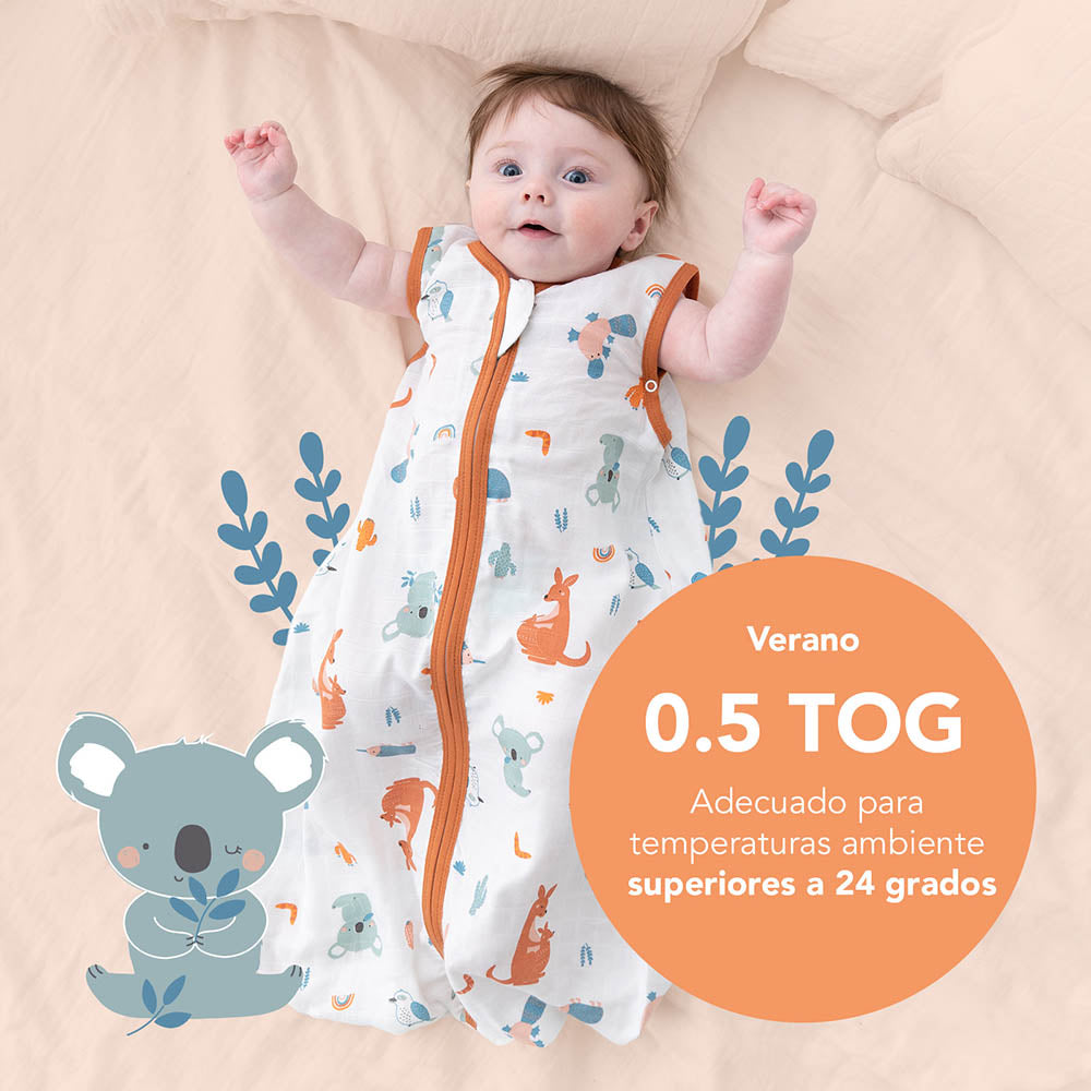 Saco de dormir para bebé de muselina 0.5 TOG_Canguro_TOG_415