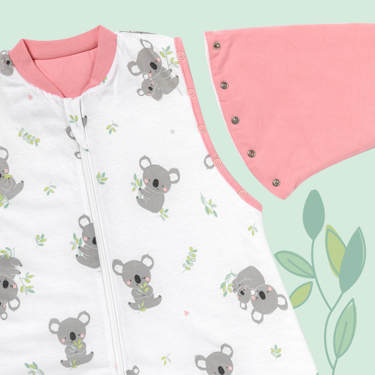 Saco de dormir con pies y suelas antideslizantes y mangas 1.0 TOG_Koala_zona del brazo_1182
