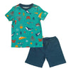 Pijama corto de niño de algódon orgánico_Animales marinos_parte frontal_445