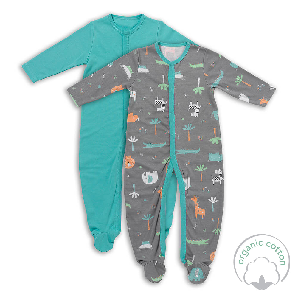 Pack de 2 pijamas para bebé de algódon orgánico_Safari_2_443