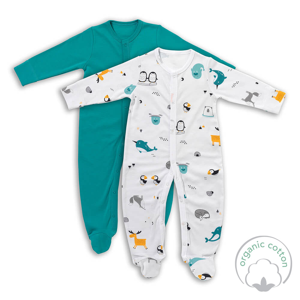 Pack de 2 pijamas para bebé de algódon orgánico_Amigos Polares_2_443