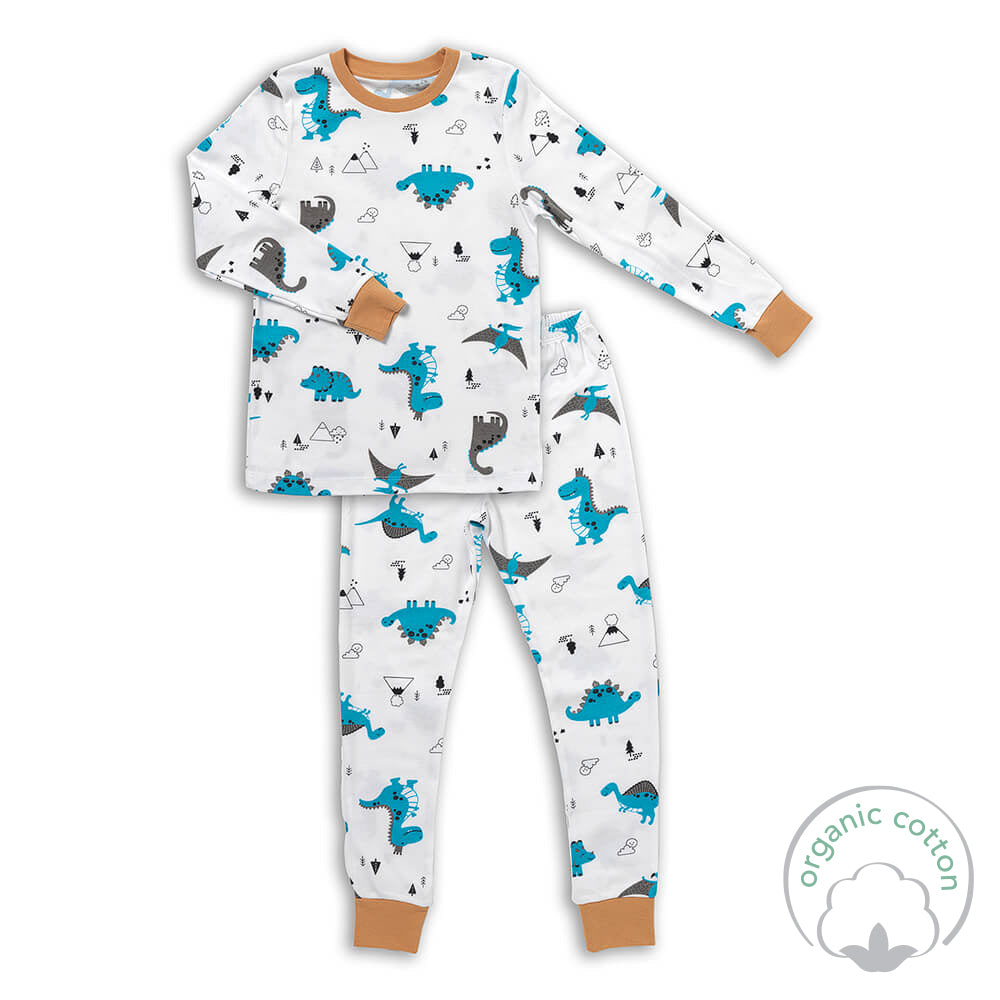 Pijama de niño de algódon orgánico_Jurassic_OEKOTEX_444