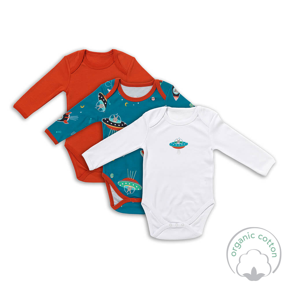 Pack de 3 bodies para bebé manga larga de algódon orgánico_Space_2_434