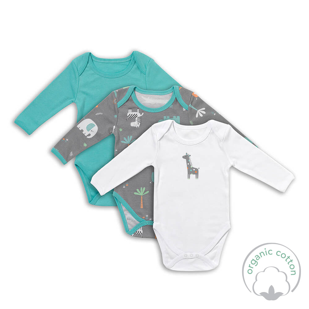 Pack de 3 bodies para bebé manga larga de algódon orgánico_Safari_2_434