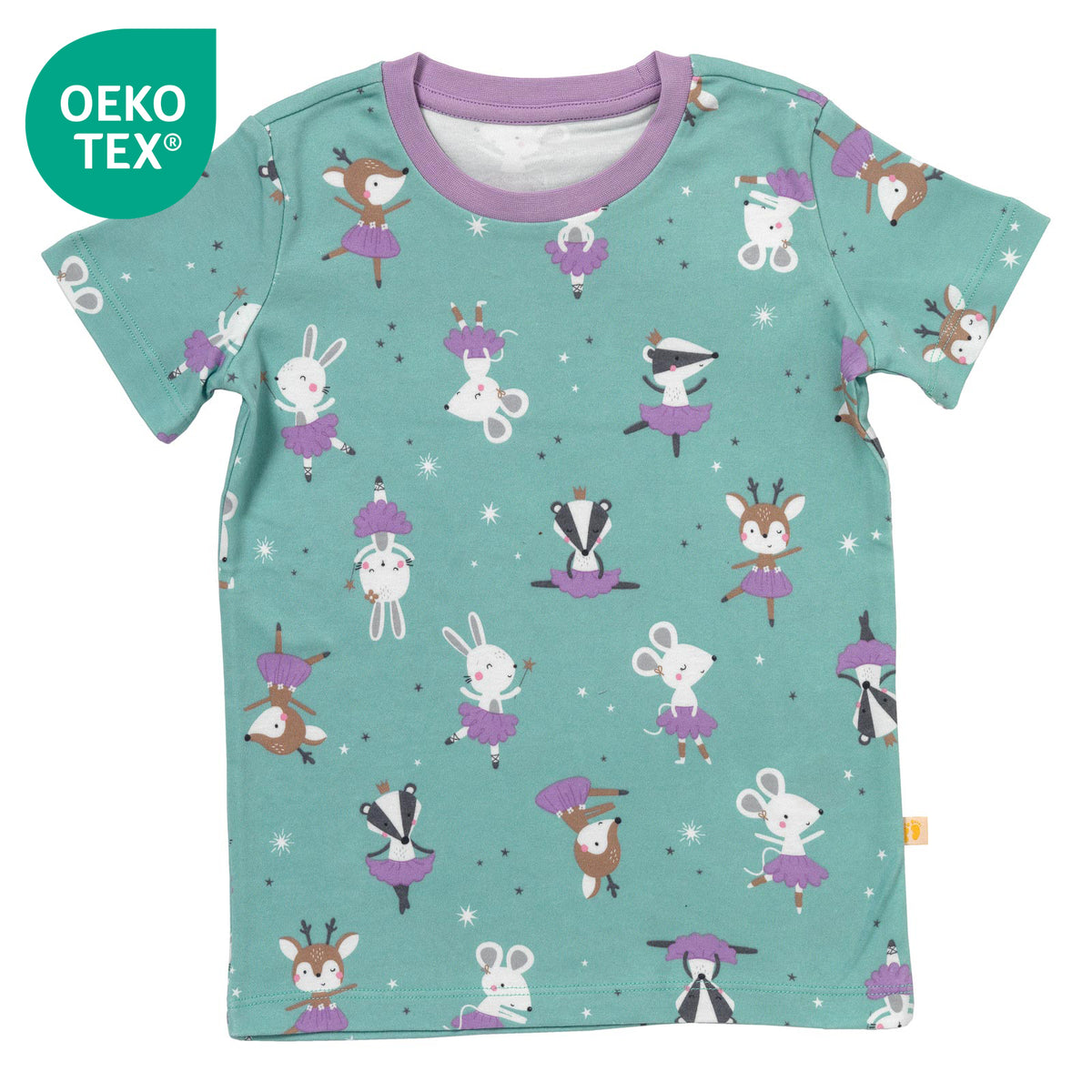 Pijama corto de niño de algódon orgánico_Bailarina_OEKOTEX_445
