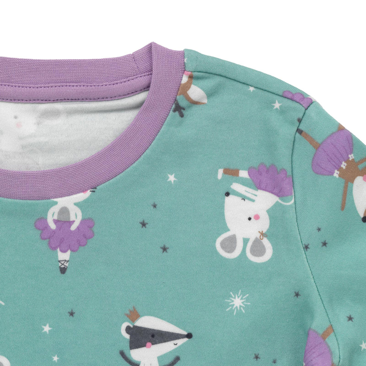 Pijama corto de niño de algódon orgánico_Bailarina_detalle_445