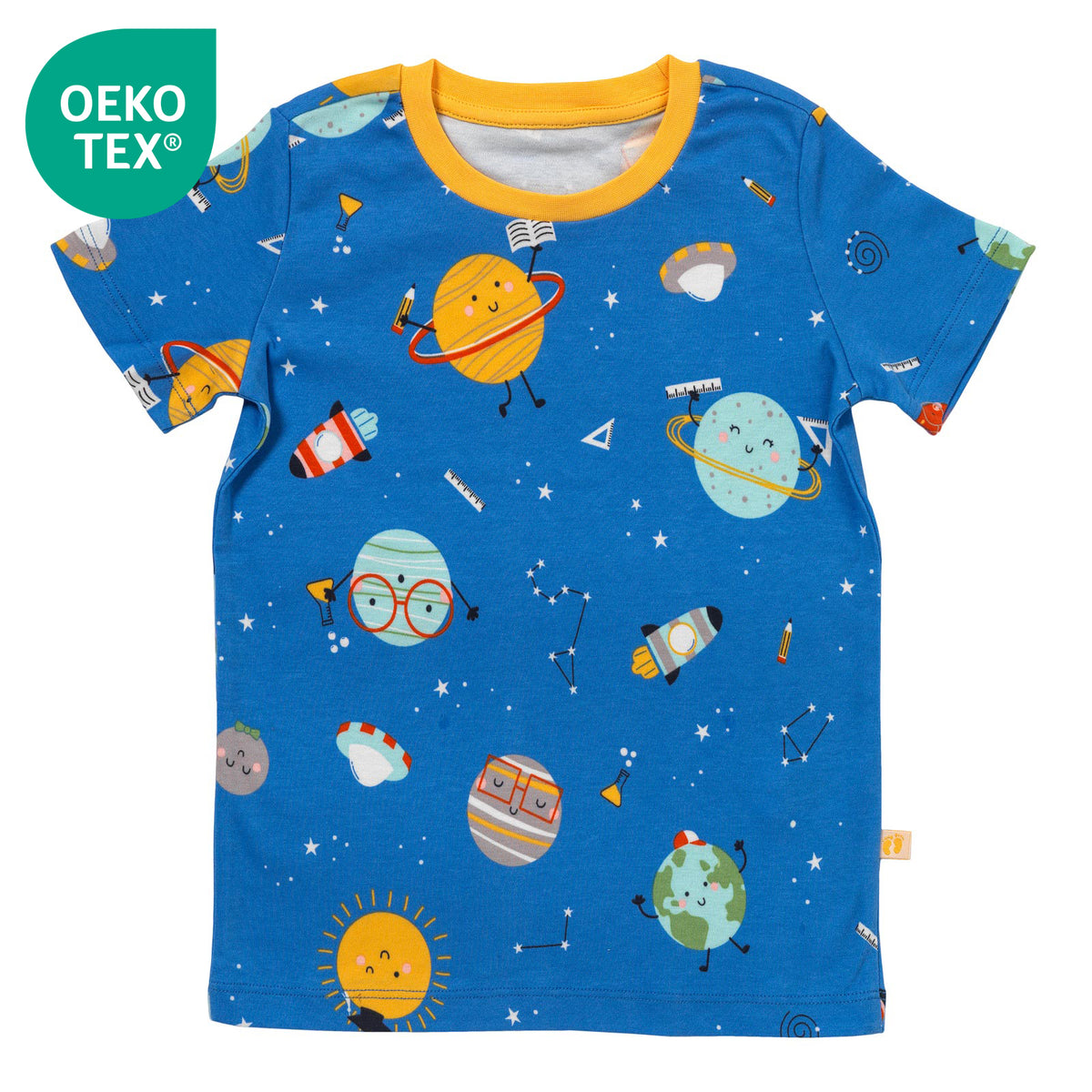 Pijama corto de niño de algódon orgánico_Space_OEKOTEX_445