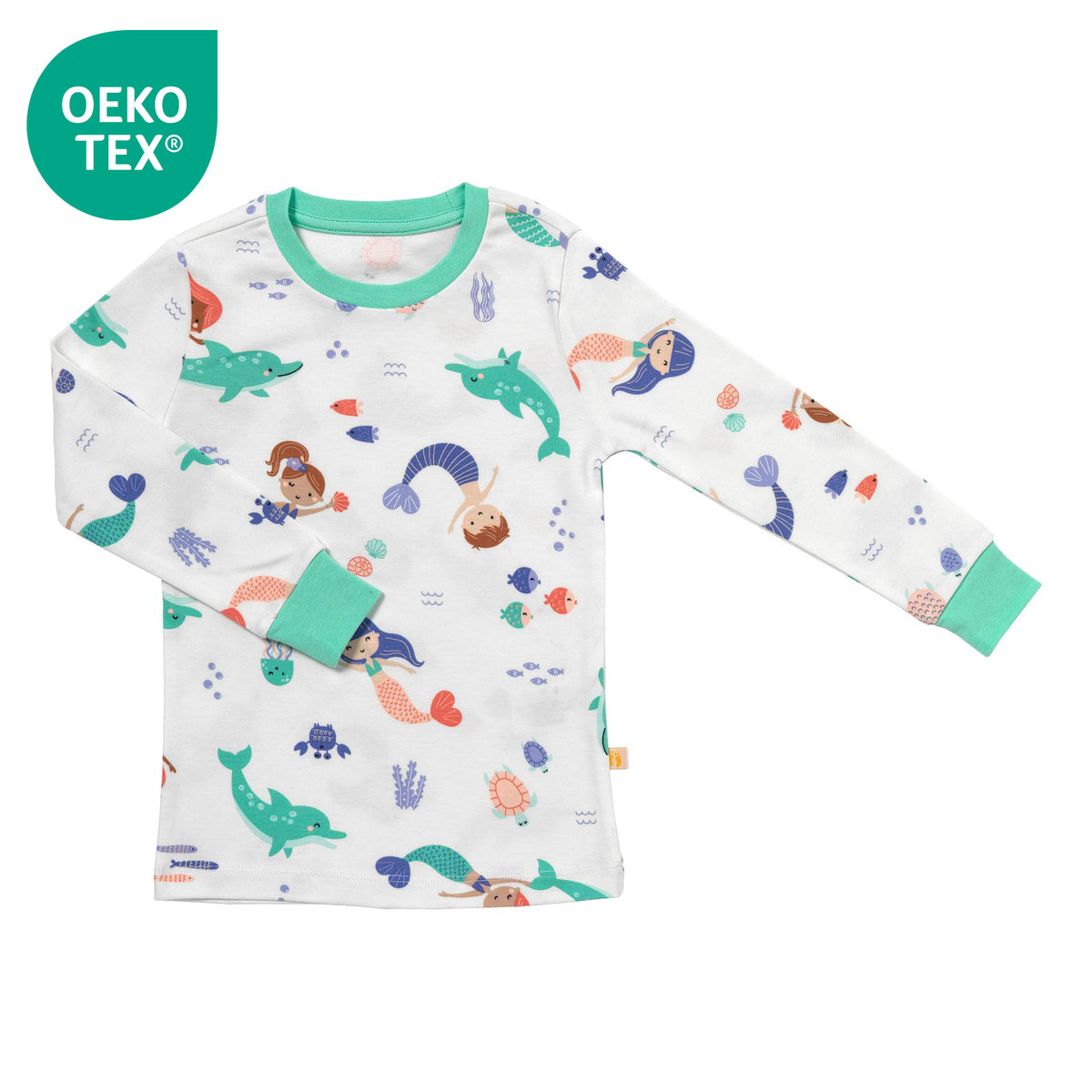 Pijama de niño de algódon orgánico_Sirena_OEKOTEX_444