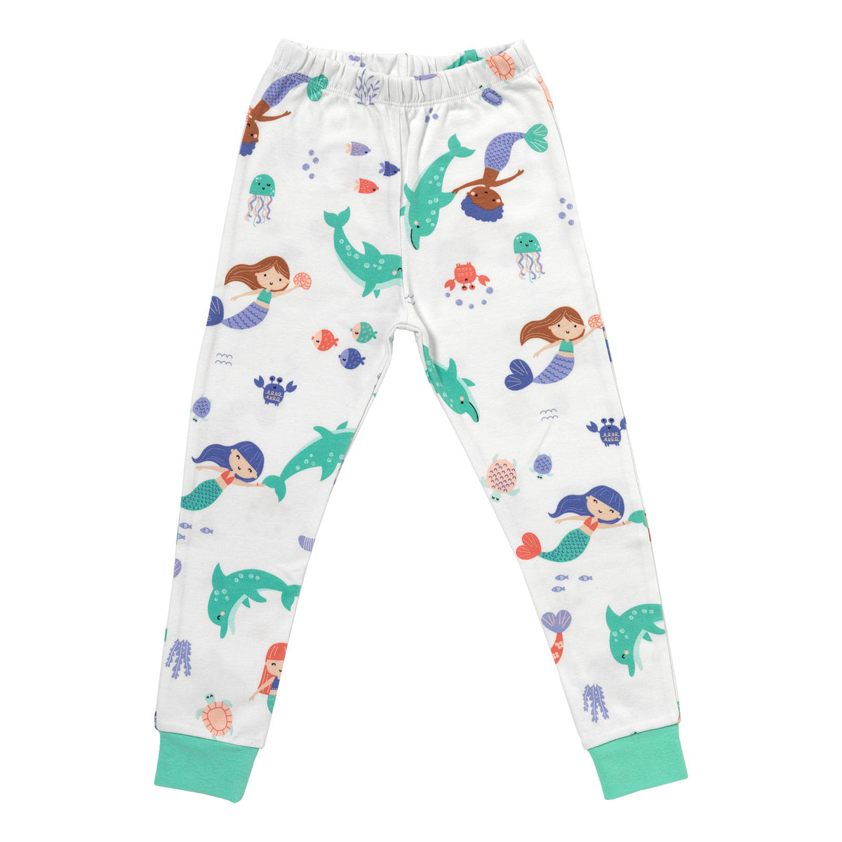 Pijama de niño de algódon orgánico_Sirena_pantalón_444