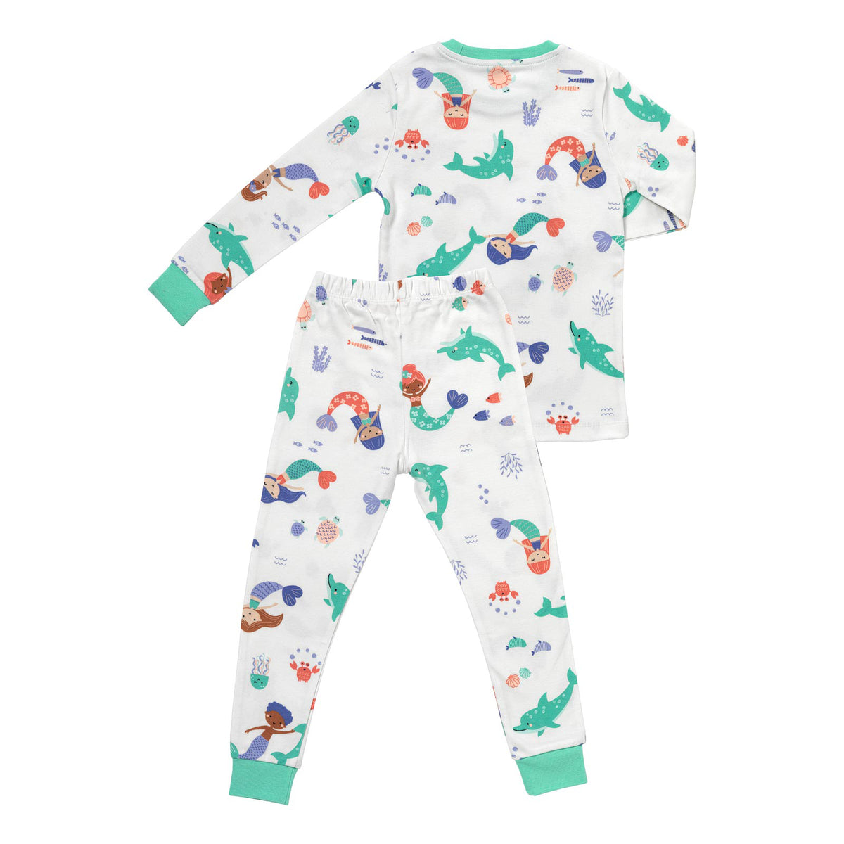 Pijama de niño de algódon orgánico_Sirena_parte trasera_444
