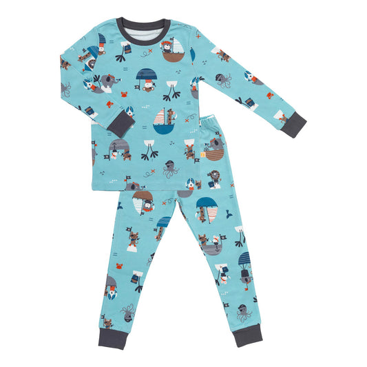 Pijama de niño de algódon orgánico_Pirata_parte frontal_444