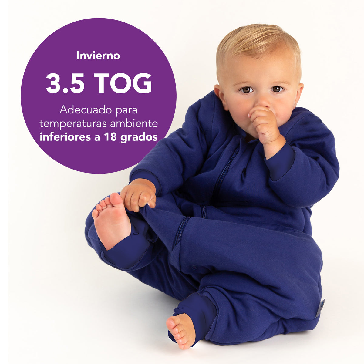 Saco de dormir con pies 3.5 TOG_Azul Marino_TOG_470