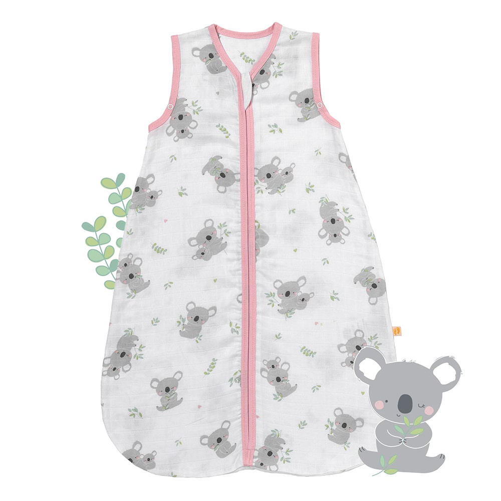 Saco de dormir para bebé de muselina 0.5 TOG_Koala_parte frontal_415