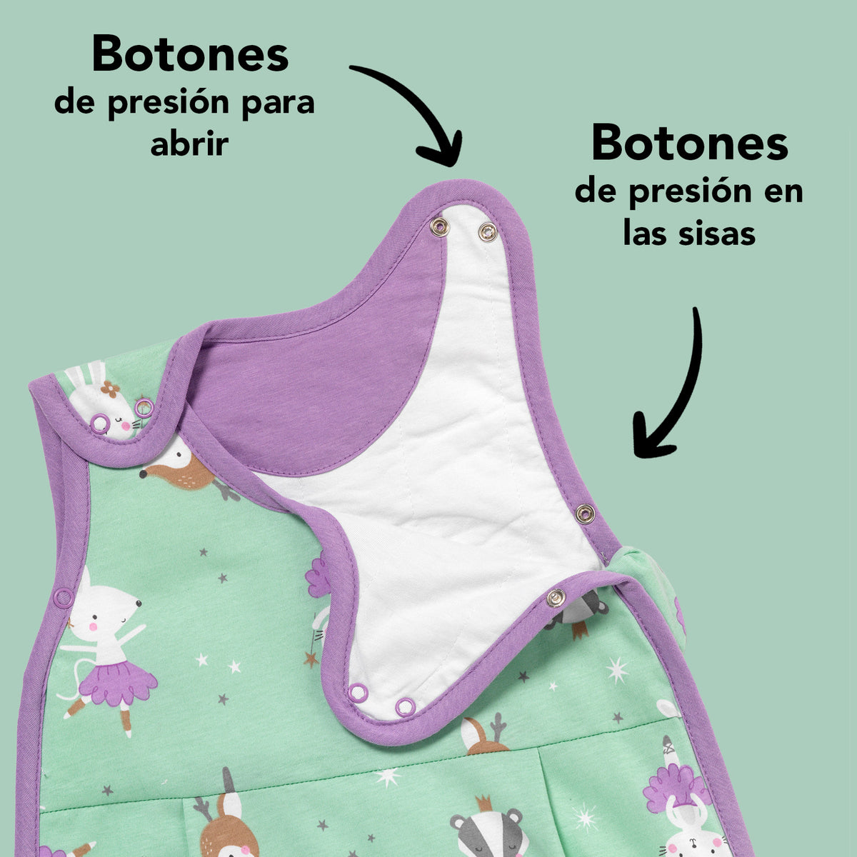 Saco de dormir para bebé 1.0 TOG_Bailarina_zona del brazo_420