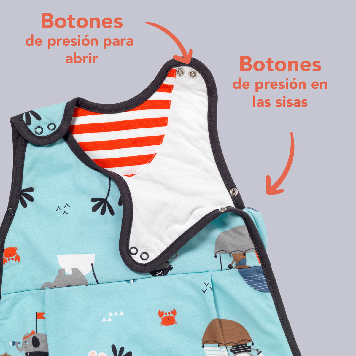 Saco de dormir para bebé 1.0 TOG_Pirata_zona del brazo_420