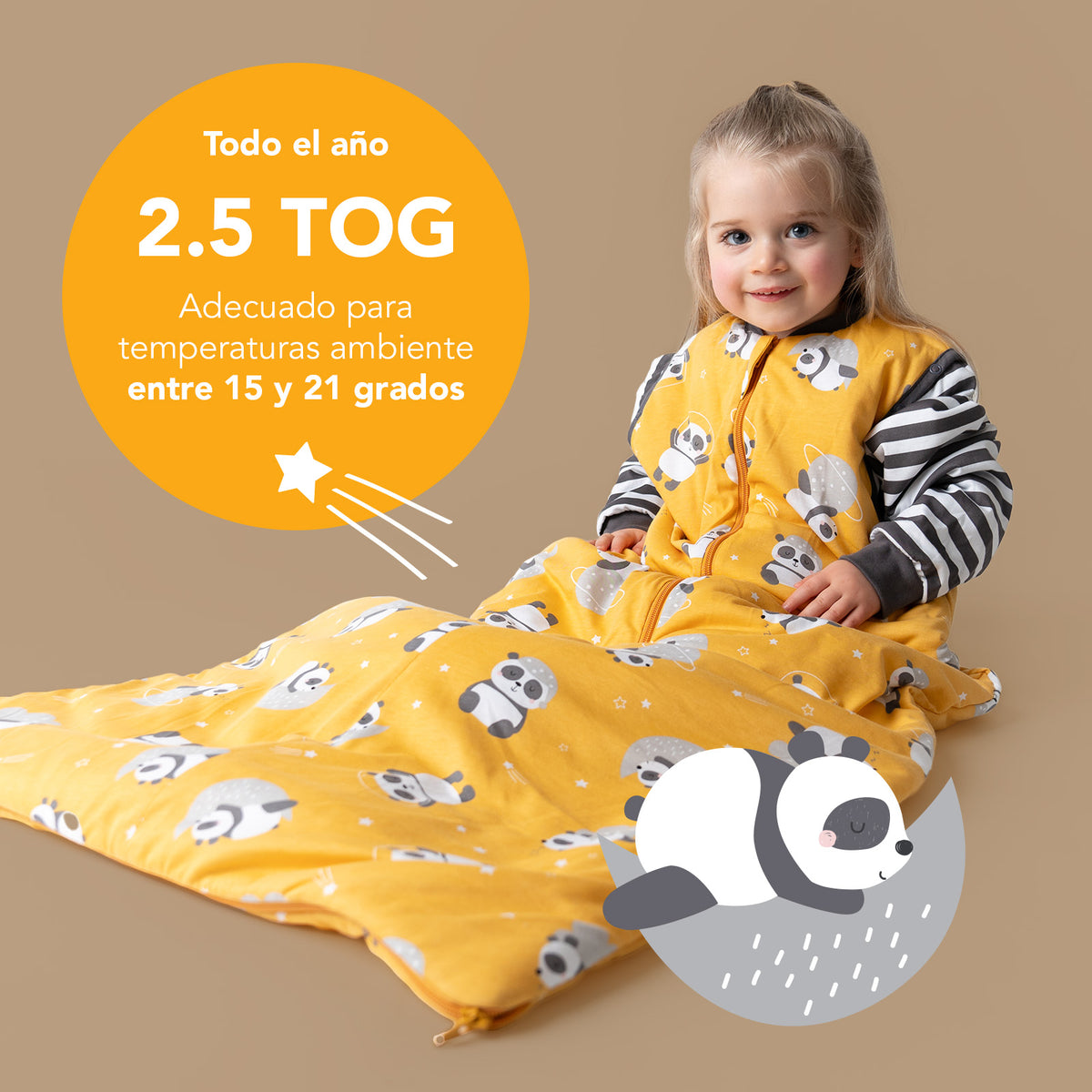 Saco de dormir para bebé 2.5 TOG_Panda_TOG_465