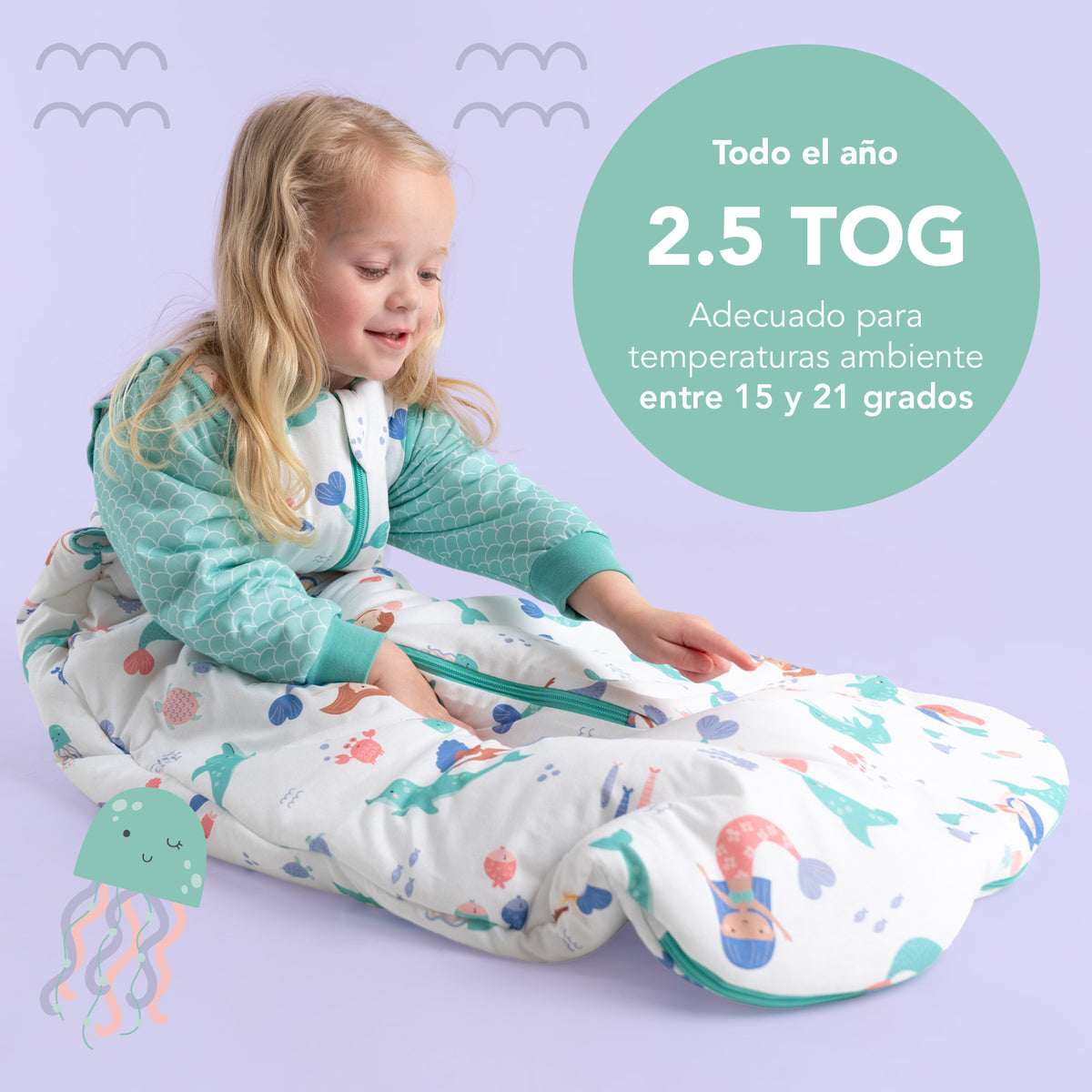 Saco de dormir para bebé 2.5 TOG_Sirena_TOG_465