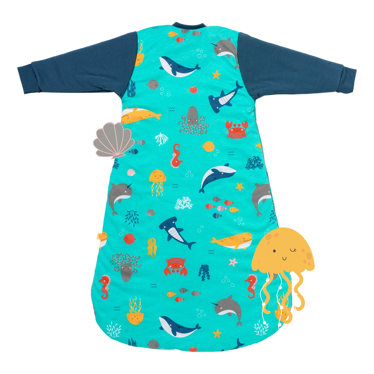 Saco de dormir para bebé 3.5 TOG_Animales marinos_parte trasera_471