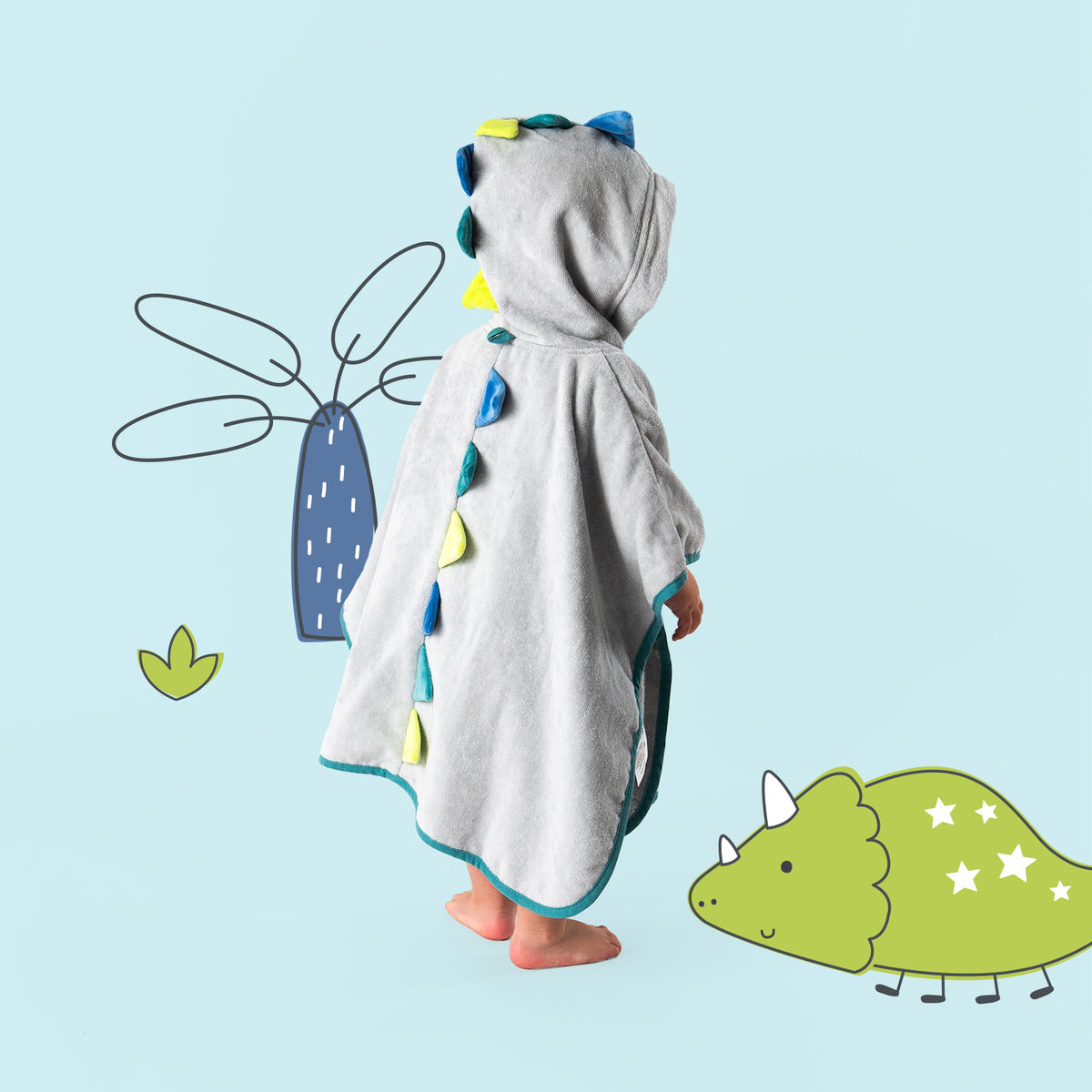 Poncho de Baño con Capucha_Dinosaurio_3_409