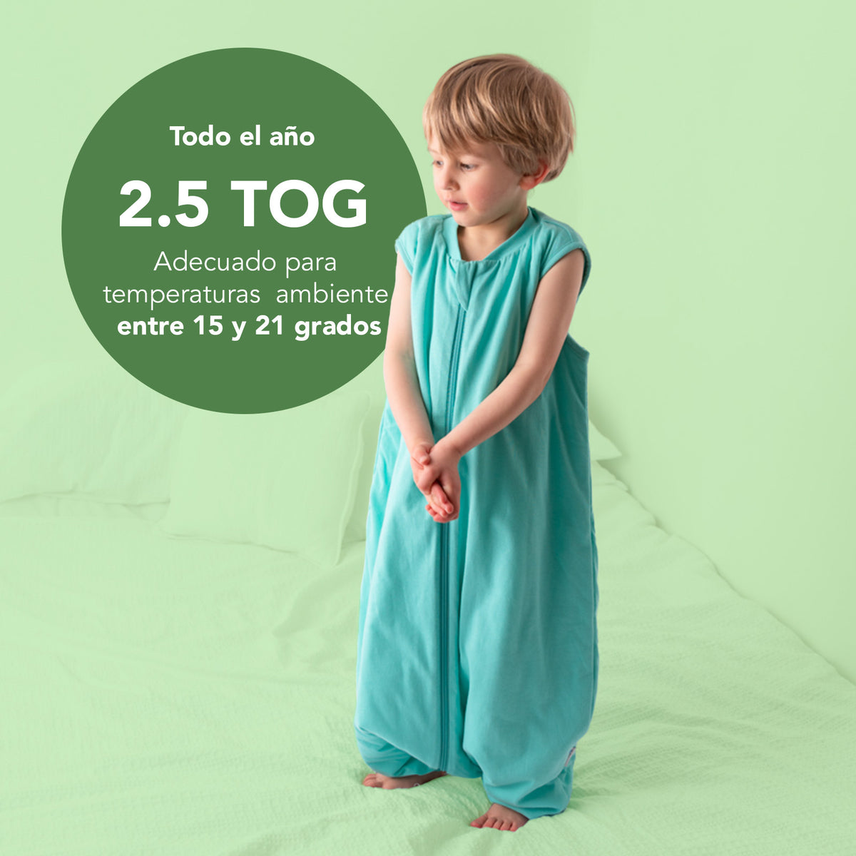 Saco de dormir con pies 2.5 TOG_Turquesa_TOG_463