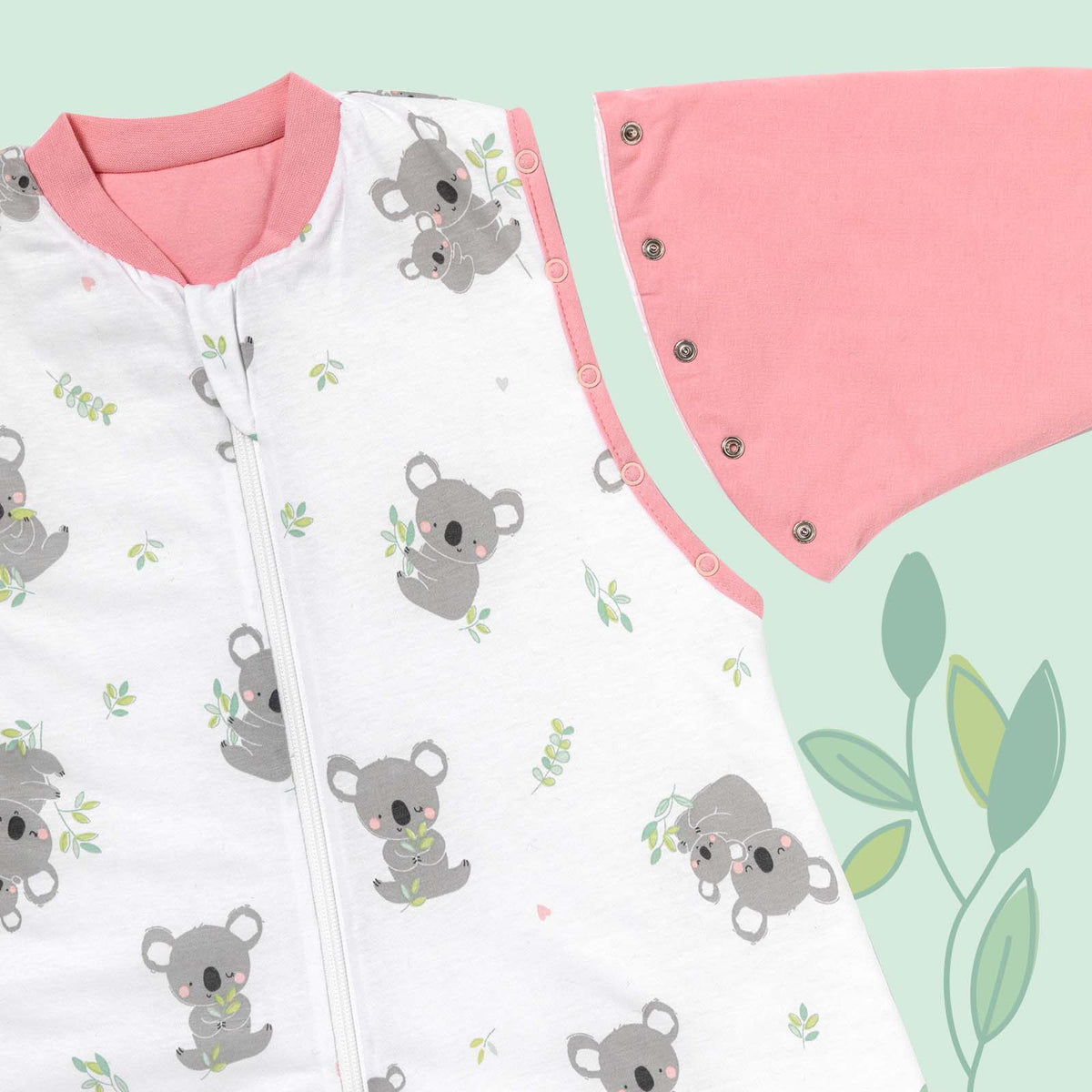 Saco de dormir con pies y suelas antideslizantes 3.5 TOG_Koala_zona del brazo_468