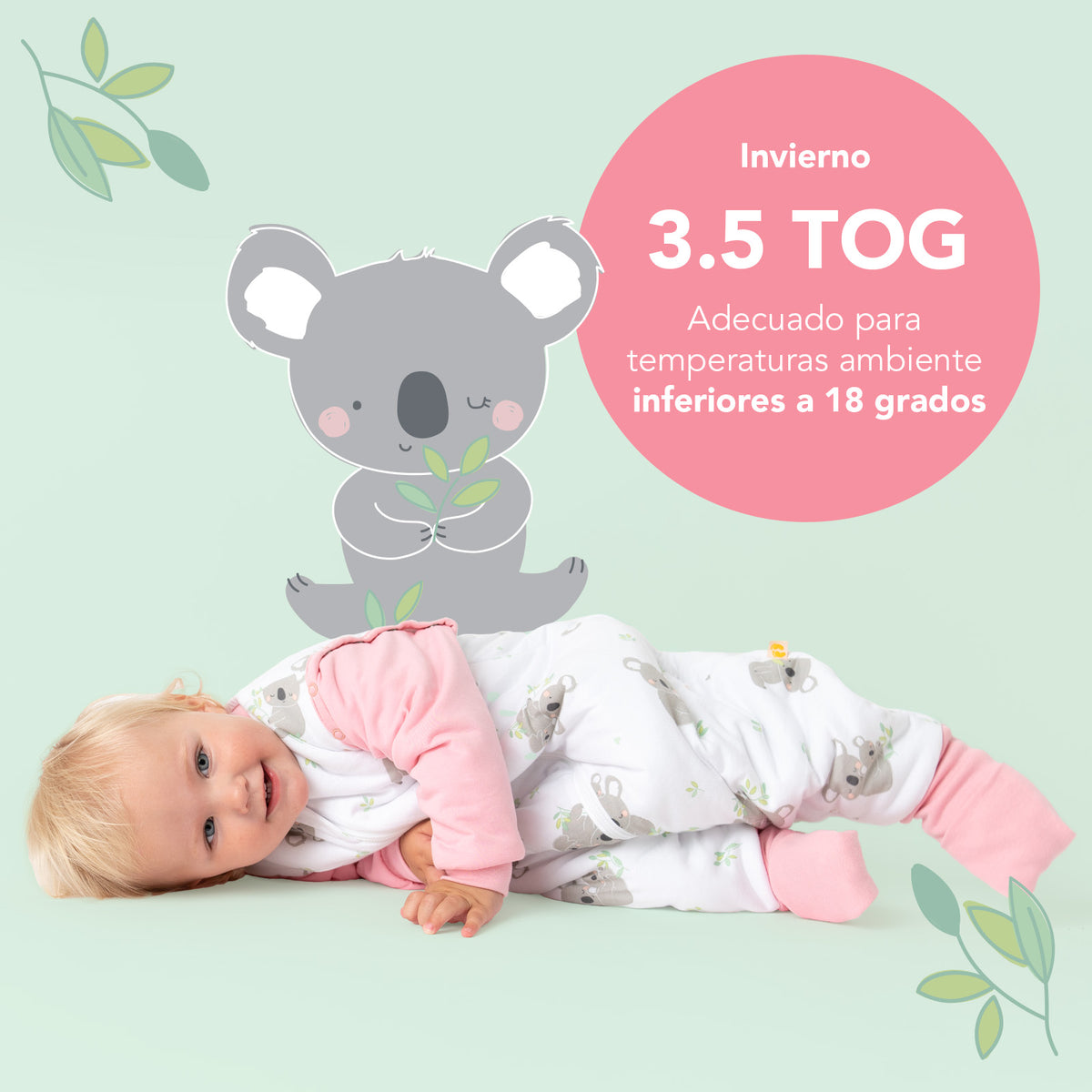 Saco de dormir con pies y suelas antideslizantes 3.5 TOG_Koala_TOG_468