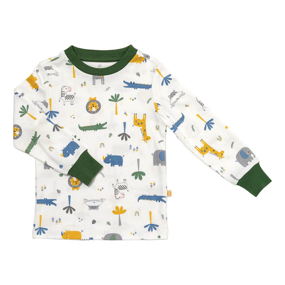 Pijama de niño de algódon orgánico_Jungla_parte superior_444
