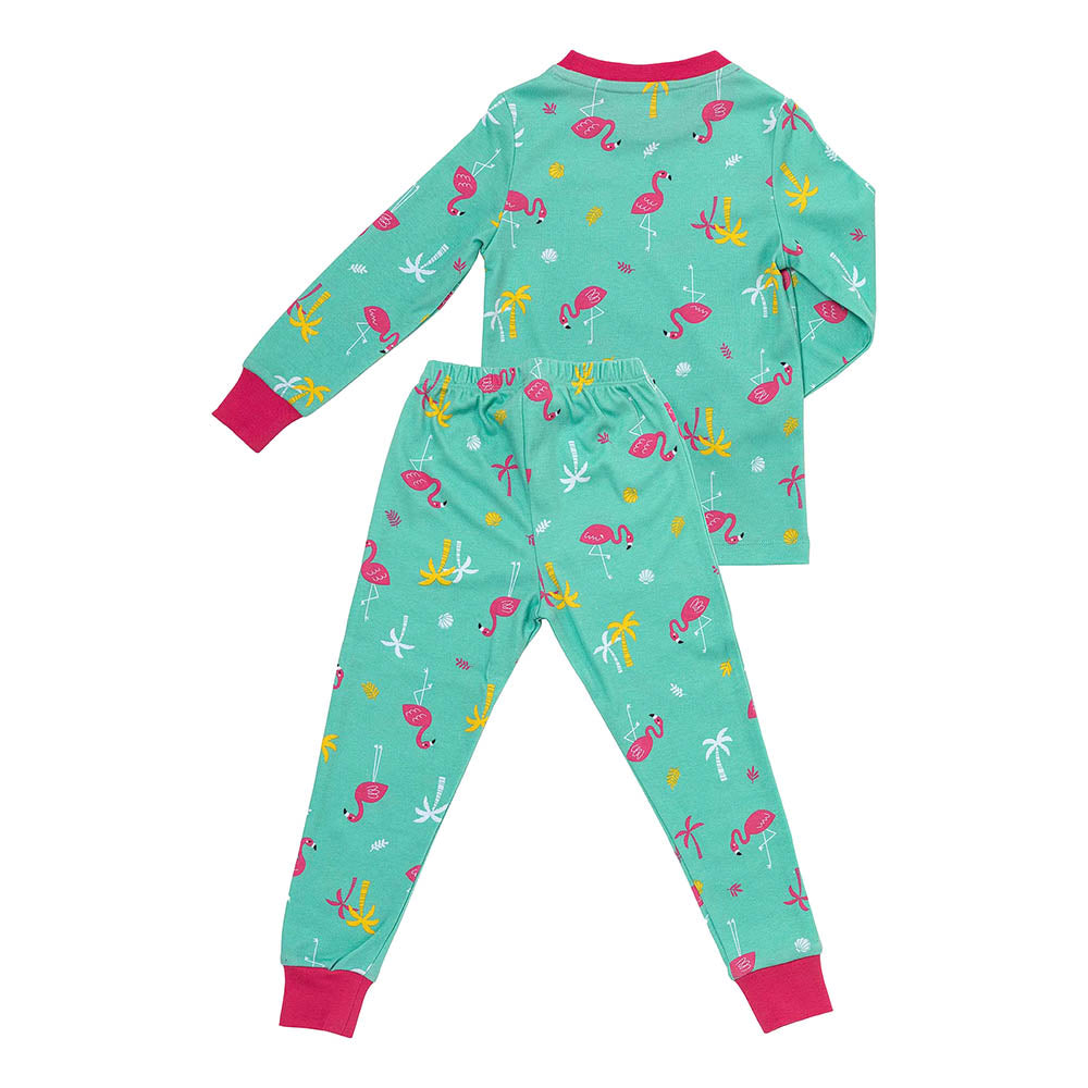 Pijama de niño de algódon orgánico_Flamenco_parte trasera_444