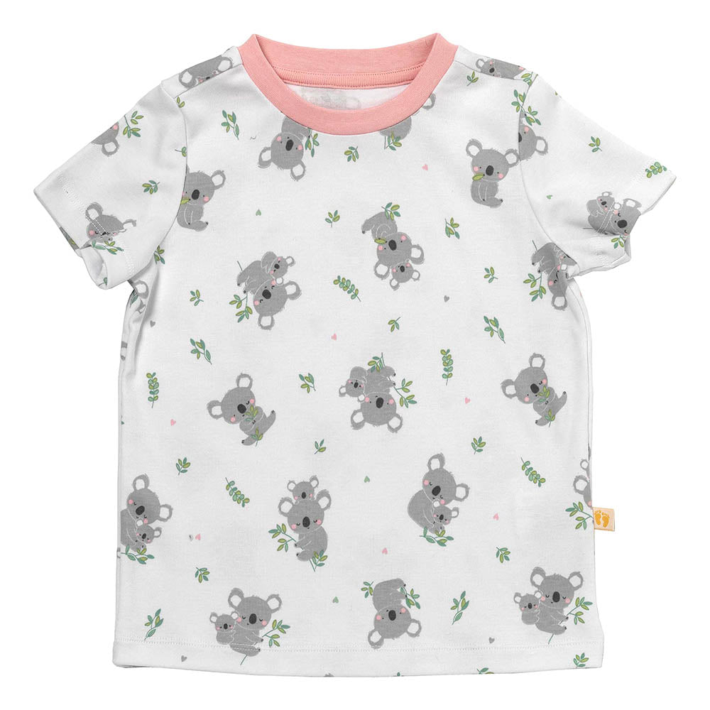 Pijama corto de niño de algódon orgánico_Koala_parte superior_445