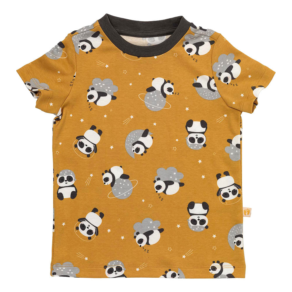 Pijama corto de niño de algódon orgánico_Panda_parte superior_445