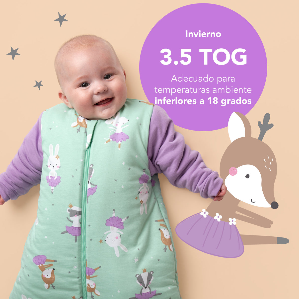 Saco de dormir para bebé 3.5 TOG_Bailarina_TOG_471