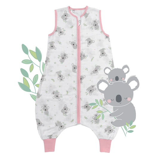 Saco de dormir con pies de muselina 0.5 TOG_Koala_parte frontal_412
