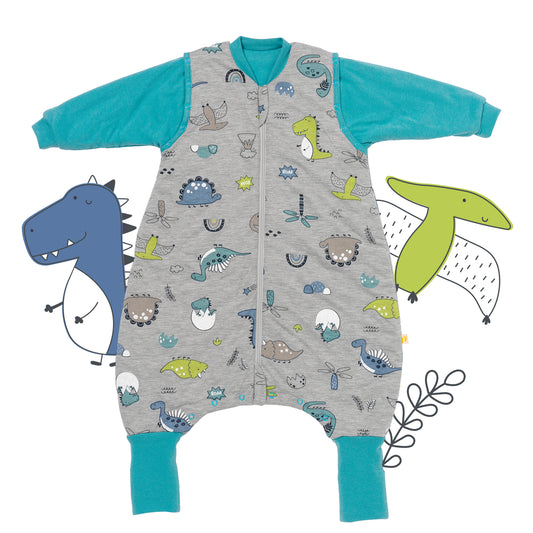 Saco de dormir con pies y suelas antideslizantes 2.5 TOG_Dinosaurio_parte frontal_461